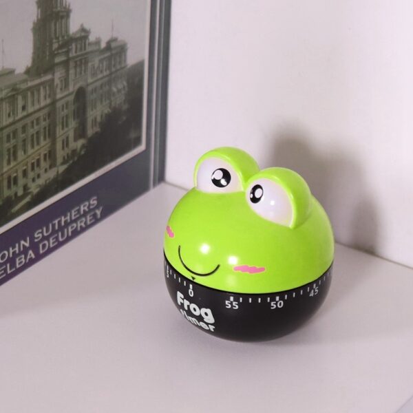 Cartoon Animal Shape Kitchen Timer Mechanical Counters Clock for Cooking Timing Tool(Green) - Image 4