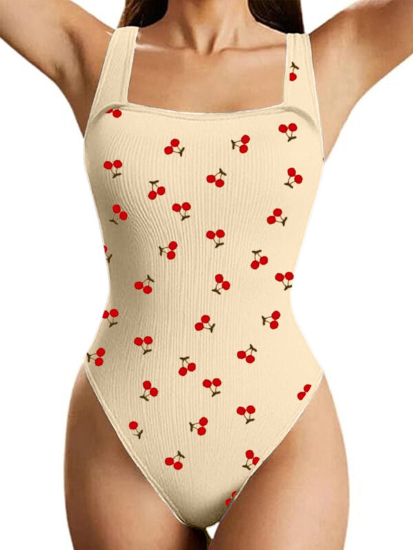 Women's One-piece Set Sleeveless Square Neck Skinny Yoga Bodysuit, Women's Sportswear Clothing - Image 6