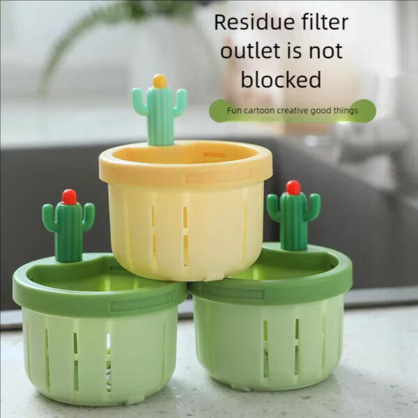 Anti-clogging Cactus Kitchen Sink Drainage Filter Kitchen Sink Kitchen Bath Sink Strainer Drain Filter Basket, Hair Catcher Stopper, Easy Clean Sewer Leftover Food And Garbage Collector Filter Drain - Image 3