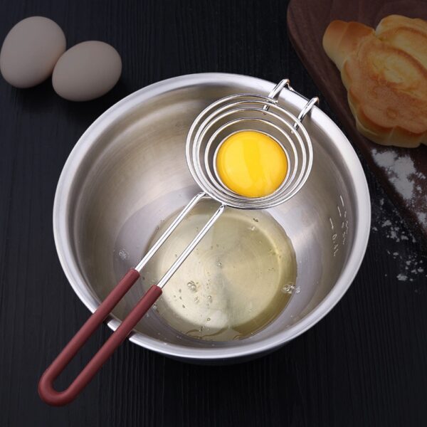 Stainless Steel Egg Separator Egg Yolk White Filter Separator Divider Kitchen Gadgets Baking Tool - Image 4