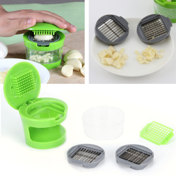 MultiFunction Garlic Press Machine Vegetable Fruit Ginger Chopper for Kitchen Cutting - Image 10