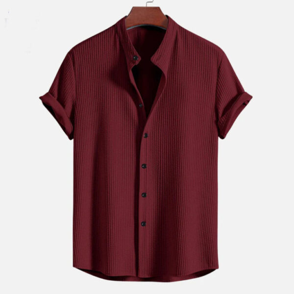 Short Sleeve Loose Shirt Top Summer Mens Clothing - Image 3