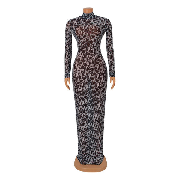 Mesh Floral Backless Women's Clothing - Image 6