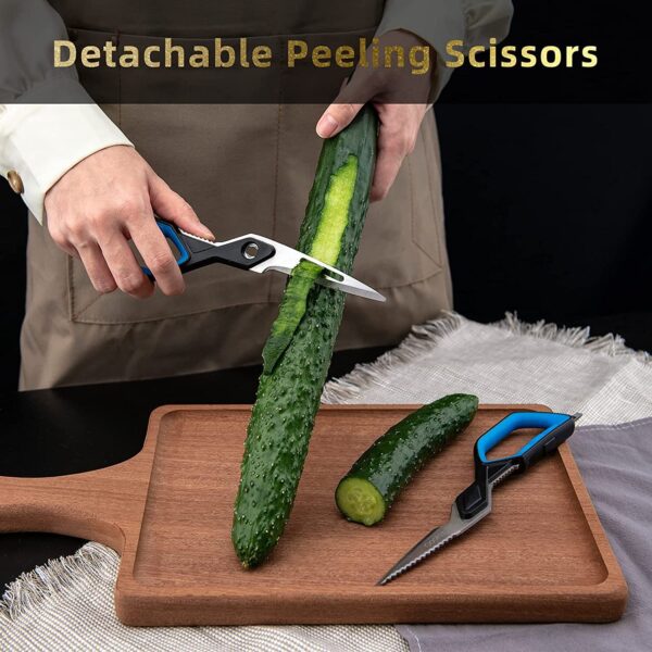 Kitchen Scissors Cookit Kitchen Shears Heavy Duty Stainless Steel Chef Shears Utility Come Apart Food Shears For Chicken Poultry Fish Meat Vegetables - Image 7