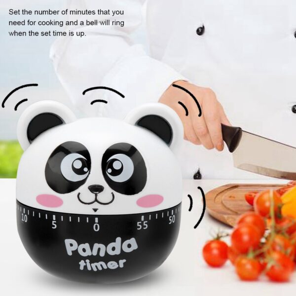 Mechanical Kitchen Timer Manual Animal Shape Counters for Cooking Timing Tool(Black) - Image 7