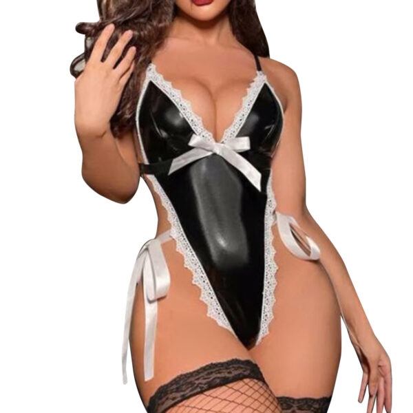 Women's Clothing Patent Leather Jumpsuit - Image 10
