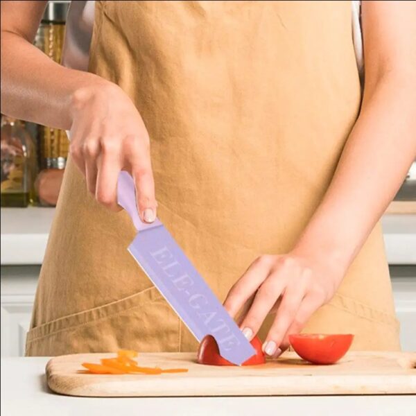 Colorful Stainless Steel Kitchen Knife Set - Image 5
