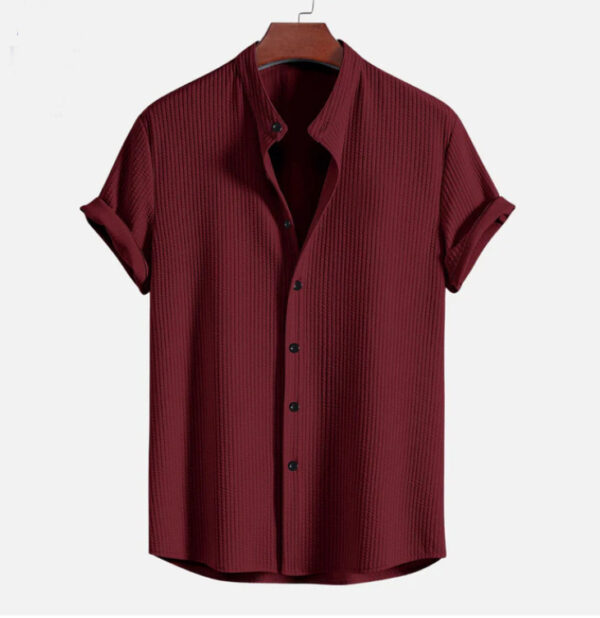 Short Sleeve Loose Shirt Top Summer Mens Clothing - Image 4