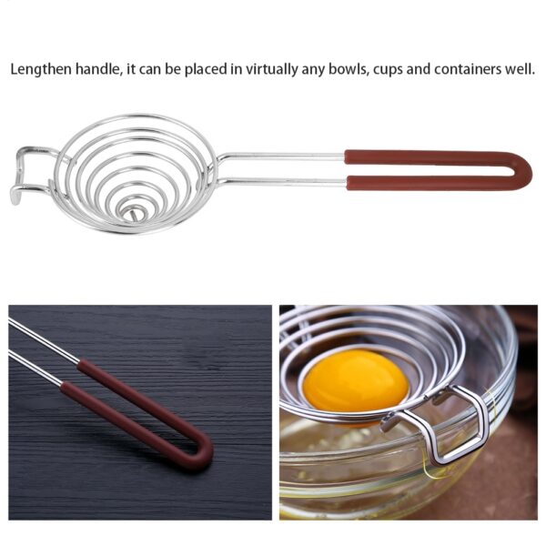Stainless Steel Egg Separator Egg Yolk White Filter Separator Divider Kitchen Gadgets Baking Tool - Image 10