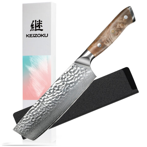 Damascus Chef Knife, 10Cr15MOV Japanese Kitchen Knives Set With Full Tang G10 Handle, Professional Chef Knife For Kitchen, Sheath & Gift Box - Image 3