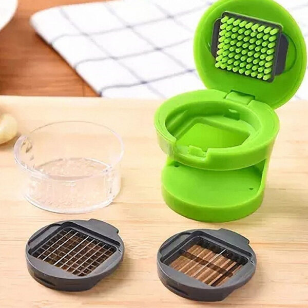 MultiFunction Garlic Press Machine Vegetable Fruit Ginger Chopper for Kitchen Cutting - Image 9