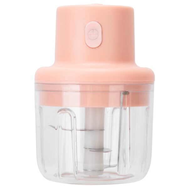250ml Pink Electric Meat Grinder Food Chopper Mini Kitchen Shredder USB Charging - Image 8