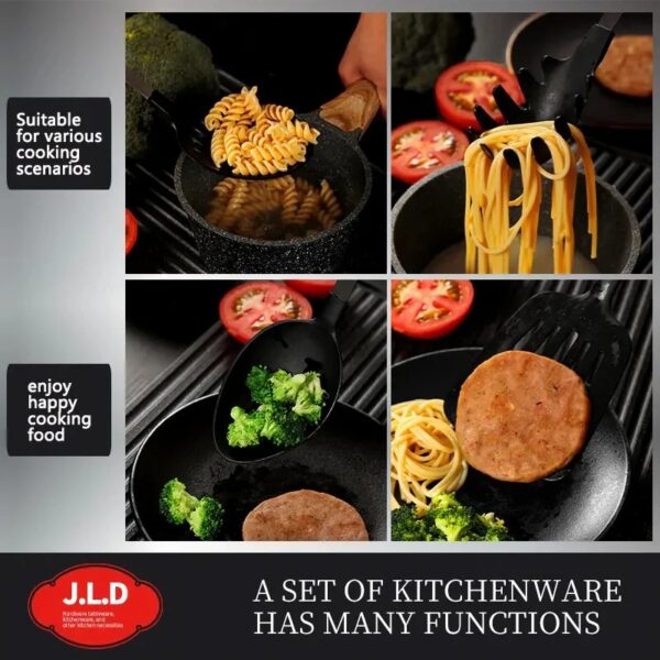 Cooking Utensil Set Premium 5 Piece Kitchen Utensil Set - Stainless Steel Handle And Nylon Faucet, Non-Stick, Heat Resistant, For Home, Kitchen Gift - Image 9