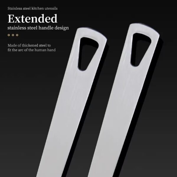 Cooking Utensil Set Premium 5 Piece Kitchen Utensil Set - Stainless Steel Handle And Nylon Faucet, Non-Stick, Heat Resistant, For Home, Kitchen Gift - Image 5